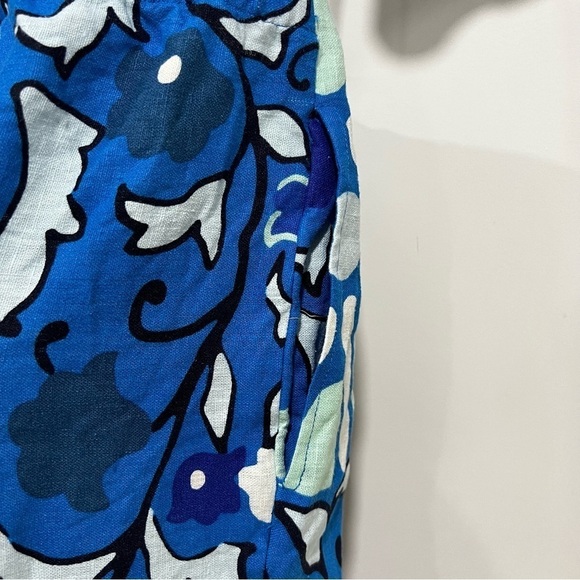 Women's Large Zinnia Floral Print Bell Sleeve Cut Out Jumpsuit RHODE Blue Size S - Picture 9 of 10